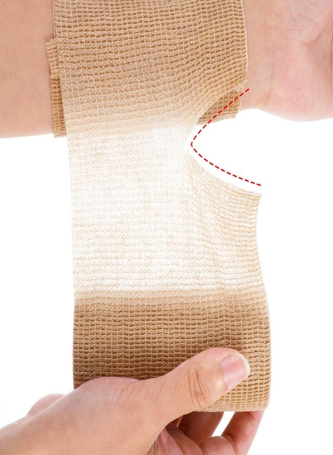 Limbeuuu 24 Rolls Self Adhesive Bandage Wrap, Vet Wrap 4 Inch x 5 Yards for Horses Dogs Wounds Care, Beige Self Sticking Elastic Bandage Tape for Wrist, Ankle, Sports - Image 3